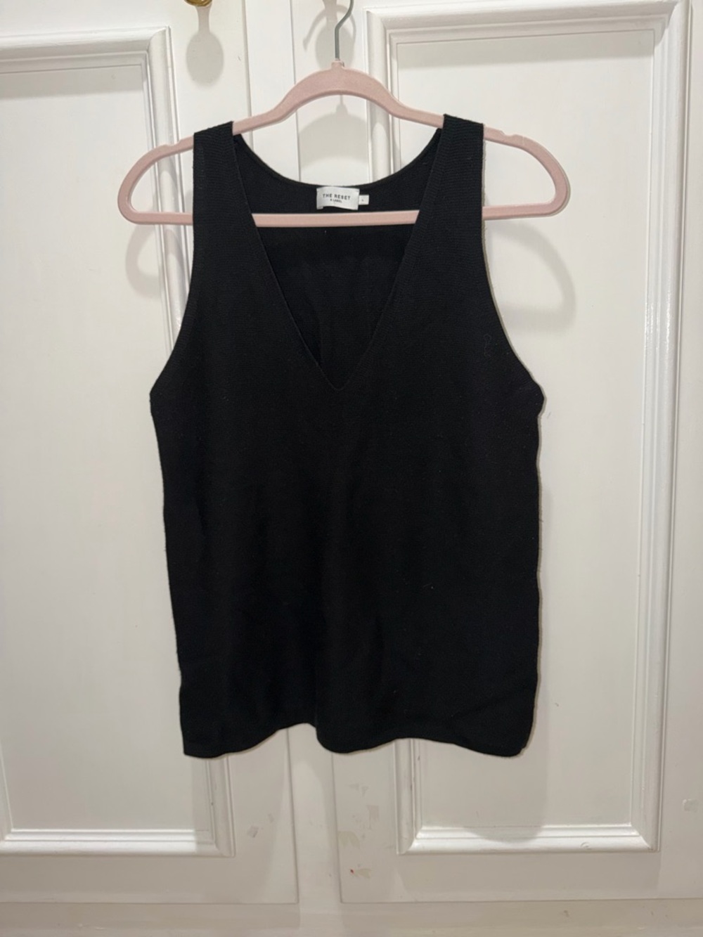 The Reset Black Wool Knit Tank